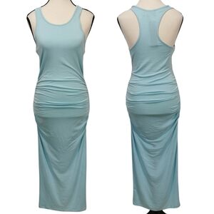 NWT Michael Stars Modal/Spandex Racerback Ruched Midi Dress - Sz S